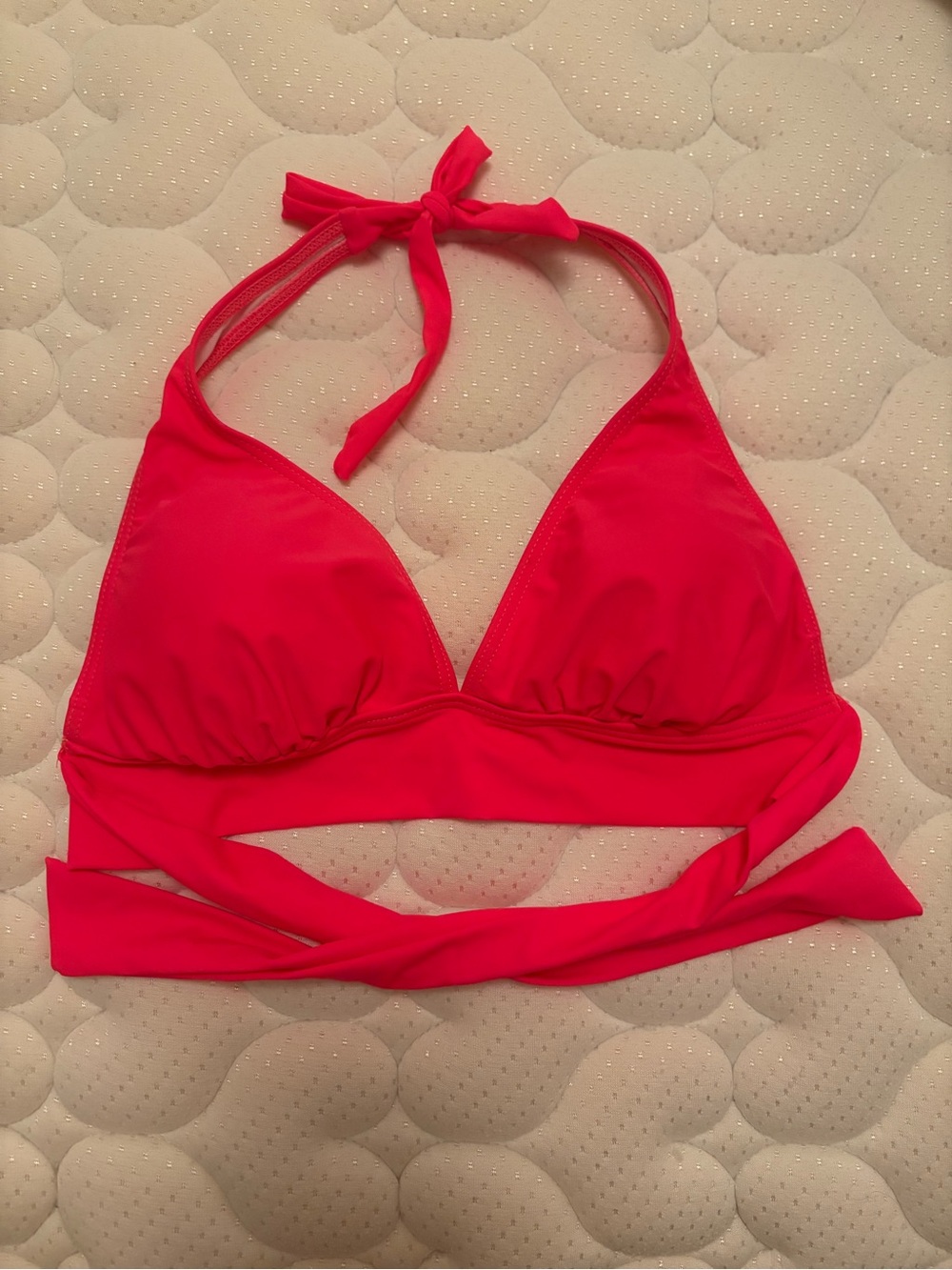 Bright Pink Halter Bikini Top